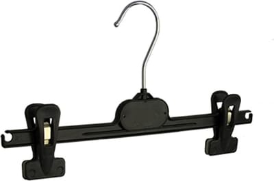De Kledinghanger Gigant - Knijperhanger - Kinderen - PGP30 - 50 Stuks - Kunststof - Zwart - Verschuifbare Anti-slip knijpers - 30 cm - Rokhanger - Broekhanger - Pantalonhanger - Kinderhanger - PGP-Serie (PGP30_00/50)