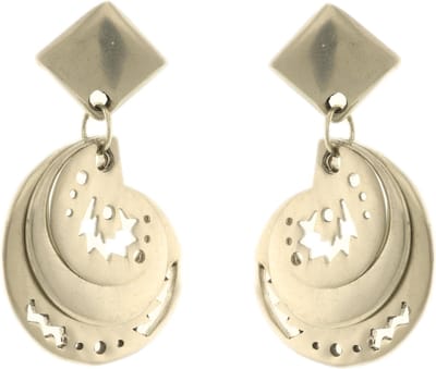 Behave Dames oorbel hanger zilver-kleur 4,5 cm