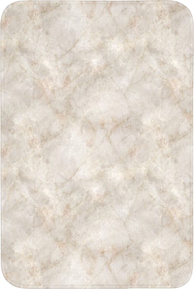 Badmat 60x90 cm - Antislip - Lichtbeige - Goudbruine Nerven - Marmer - Badmatten voor badkamer - Badkamermat - Douchemat - Badkamer mat