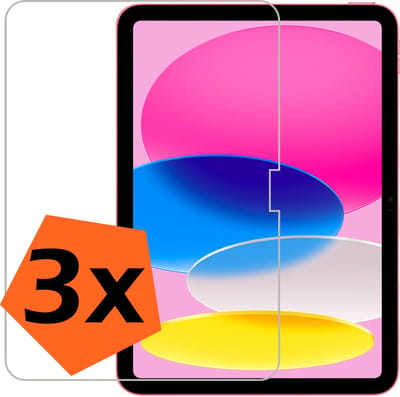 Screenprotector - 3 Stuks - Geschikt voor Apple iPad 10 (2022) - 10.9 inch - 10e Generatie - Extra Sterk - Gehard Glas - Beschermglas - Tempered Glass - Screen Protector