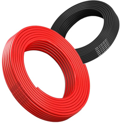 Flexibele 10AWG elektrische draadkabel 2 x 5 meter – Hoge temperatuur, zuurstofvrij, meervoudig vertind koper