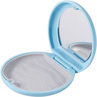Tandapparaat houder voor beugelbox en orthodontische tandprothese - Blauw