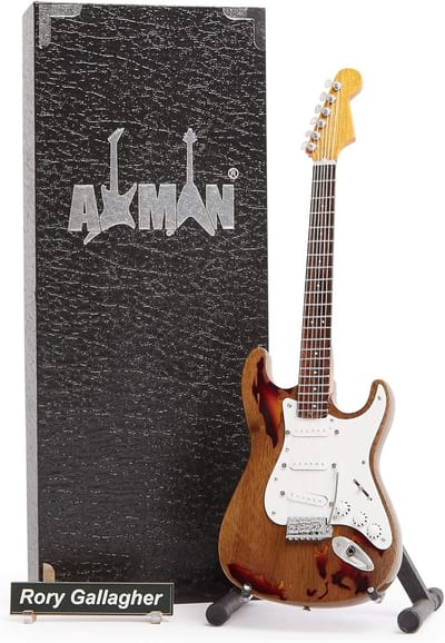 Handgemaakte Miniatuur Gitaar Replica 1/4 Schaal - Inclusief Displaybox en Standaard