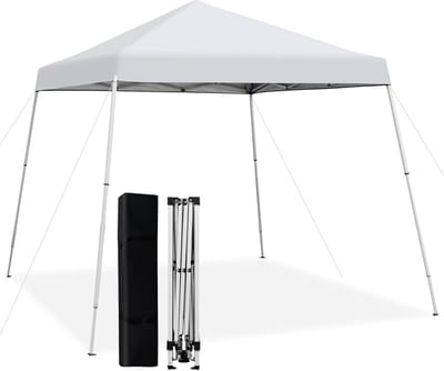 Tuinpaviljoen Pop-up - Feesttent Gazebo - Feest en Bijeenkomst - Verstelbare Hoogte - 235x235x232 cm - Wit