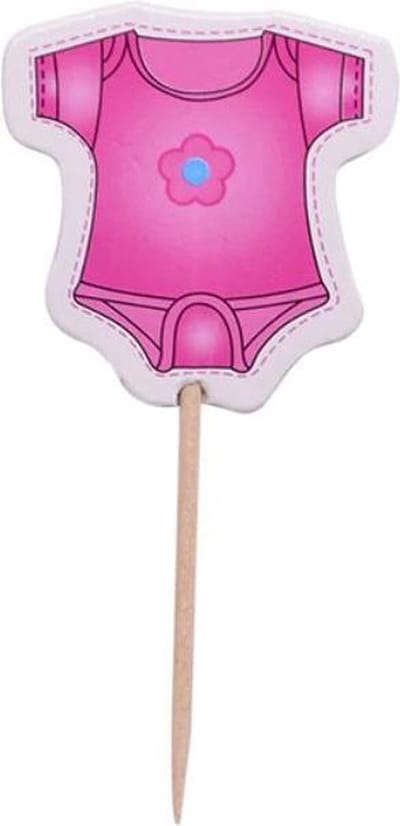 Akyol - Baby girl topper - 10 stuks cupcake toppers - its a girl - Geboorte topper - Taart topper - Cake - Taart - babyshower topper - Prikker - 10 cm