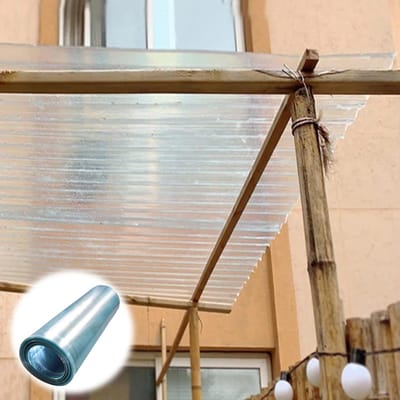 Dakplaten Polycarbonaat - Regenbescherming Plaat - Tuin Overkappen - Hoge Lichttransmissie - 0.6x15m - Transparant