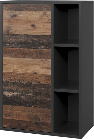 Vicco Berno Wandrek – 50.1 x 78.4 cm met 2 gesloten compartimenten Zwart/Aldstyle