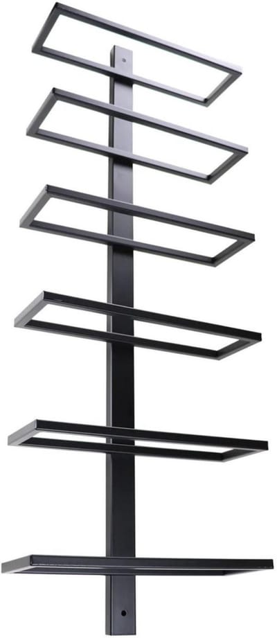 Mémoire® Réserve Wandwijnrek voor 6 Flessen – Luxe Wijnrek voor Aan de Muur – Stijlvolle Wijnopslag van Metaal – Verticale Wijnpresentatie – Ruimtebesparend Design – Perfect voor Woonkamer, Keuken en Wijnliefhebbers