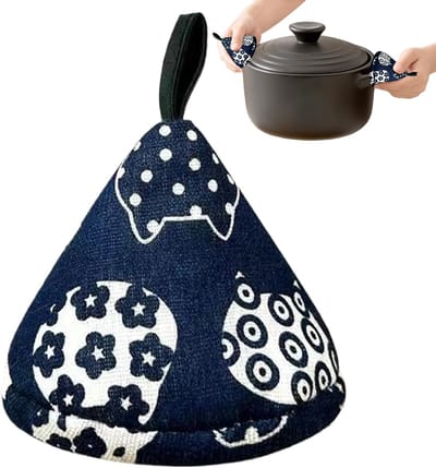 Hittebestendige, antislip ovenwanten - Driehoekige ovenwanten - Leuke antislip handschoenen met kattenpatroon - Geschikt voor appartementen, huizen, camping, barbecues, enz. - Blauw