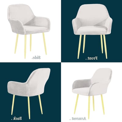 Stijlvolle Velours Stoelhoes met Armleuningen voor Kantoorstoelen - Elastische Bescherming (Wit, 2 Stuks)