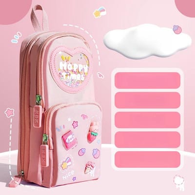 Meerlaags Grote capaciteit Mooie schooltas Etui Eenvoudig en Schattig Meisje Schrijfwaren Etui