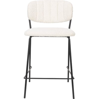 Housecraft Living Jolien Barkrukken 65 cm Zwart/ Bouclé - Set van 2