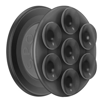 PopSockets Suck-Up Grip & Mount - met Magnetische Ring Zuignap - Translucent Black