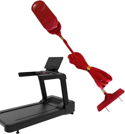 Veiligheidssleutel Loopband - Noodstop Schakelaar - Veilig Trainen - Sterke Clip Bevestiging - Universeel Formaat - Zwart