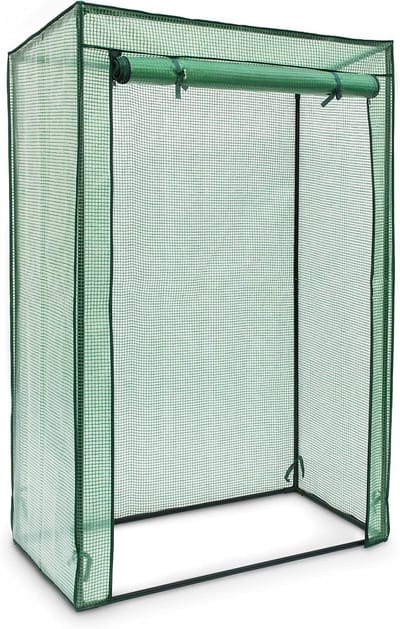 Famanu - Tuinkas tomaten, tomaten kweken, kas voor tuin en balkon, 150 x 100 x 50 cm, kweekkas, PE folie, groen