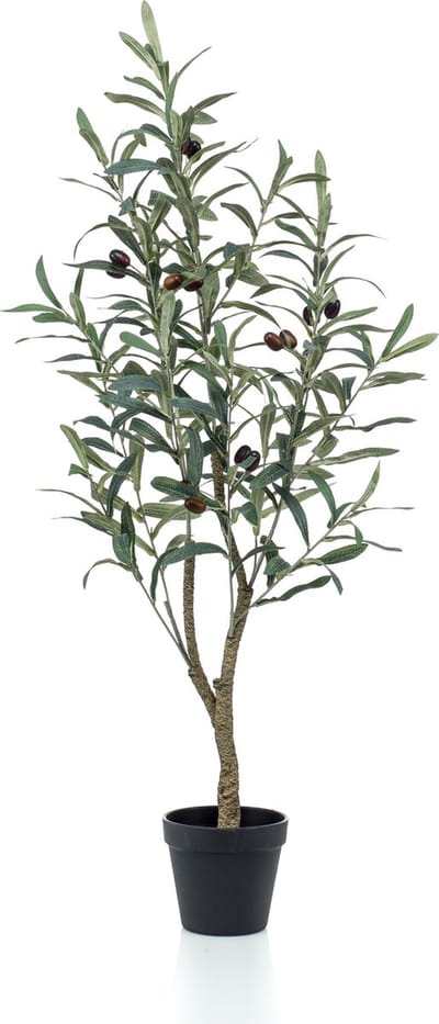 Emerald - Kunstboom Olijfboom 90cm - Kunstplant voor binnen - Kunstboom olijf - Olijfboom kunst