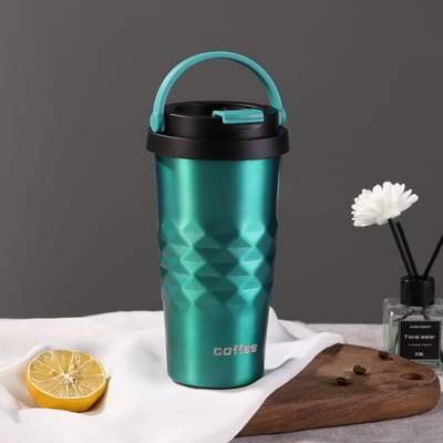 Tasse Simple Pratique Tasse à Paille Tasse à Café Mug 0 Céramique Grande Capacité Tasse à Eau avec Couvercle Portable Café 500ml