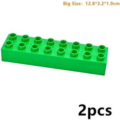 Grote Maat 2x8 Stippen Bouwstenen Veelkleurig Bulk Pak Voor Constructie Creatief Grote Deeltjes Baksteen Speelgoed Compatibel Duploes