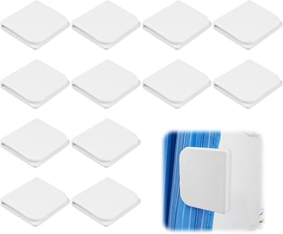 Douchegordijnclips - Spatclips - Badkamer Organisatie - Zelfklevende Installatie - 12 Stuks - Wit