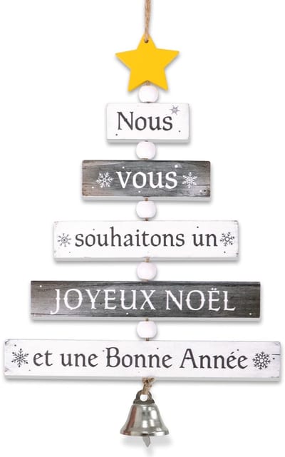 Decorative Christmas Tree Plate Decoration for Christmas and New Year (French)