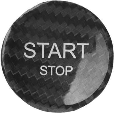 ONF3 - Motor Start Stop Knop - Vervangende Schakelaar Cover - Koolstofvezel - Zwart - Beschermende Knop Cover - Geschikt voor 408 308S 508 DS5 C...