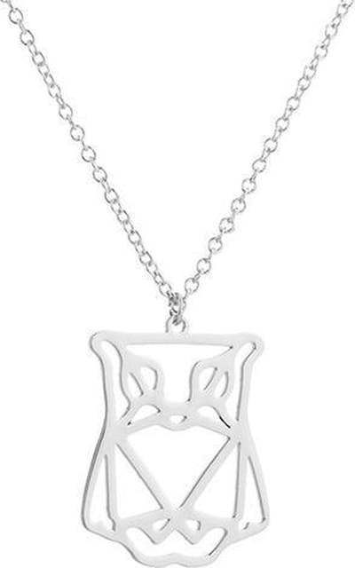 24/7 Jewelry Collection Origami Uil Ketting - Zilverkleurig