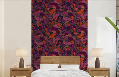 Behang - Fotobehang Patroon - Line art - Art nouveau - Breedte 140 cm x hoogte 220 cm