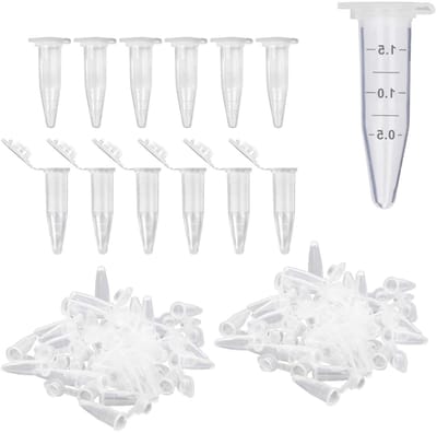 2 ml Centrifugebuisjes, Verpakking van 200, Transparante Microcentrifuge Tubes met Snap Sluiting, Conische Basis voor Laboratoriumgebruik