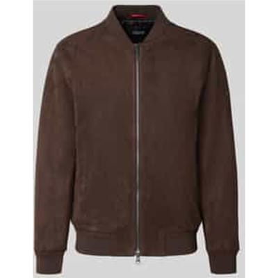 Regular fit bomberjack in leerlook model 'Rapid'