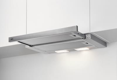 AEG DPB3622S - Semi-inbouw afzuigkap - Uittrekbaar - 330 m³/uur - Energielabel C - Grijs