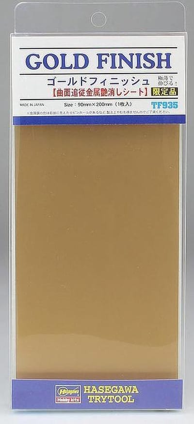 Hasegawa - Klebefolie, Gold, 90 x 200 mm - modelbouwsets, hobbybouwspeelgoed voor kinderen, modelverf en accessoires