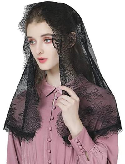 Lace Mantilla Scarf Veil Tulle Stole voor Dames - Ideaal voor Kerk, Bruiloft en Chapel