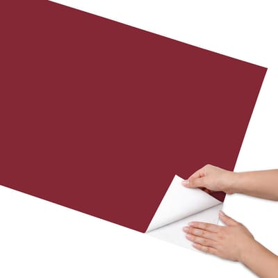 Coloray Meubel Wrap Folie - Bordeaux Meubelfolie - 65x130 cm - Decoratiefolie Levendig bordeauxrood - Meubel Wrap Folie - Minimalist Meubelfolie - Plakfolie Meubels - Keuken decoratie - Achtergronden en patronen