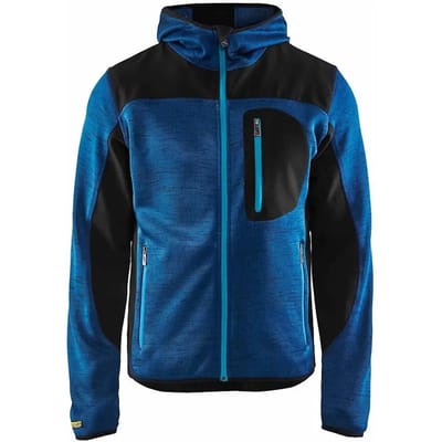 Blaklader 4930 Gebreide Werktrui met Softshell Marineblauw/Blauw