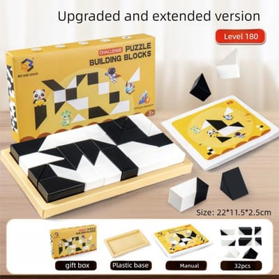 Verborgen Blokkenpuzzel voor Kinderen 6 Jaar ABS Materiaal Interessant Verbetert Logica & Ruimtelijk Inzicht Geschikt Als Speelgoed Cadeau
