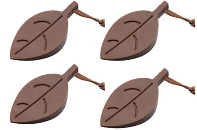 Vt products - Deurstops - Siliconen deurstopper - Schattige bladstijl - Bruin - Vingerbeschermer - Veiligheid voor kinderen - Decoratief