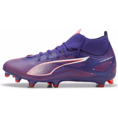 PUMA Ultra 5 Match+ FG/AG - Maat 45 - Voetbalschoenen - Lapis Lazuli / Puma White / Sunset Glow