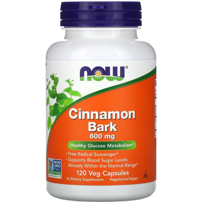 NOW Foods, Kaneelbast, 600 mg, 120 Plantaardige Capsules