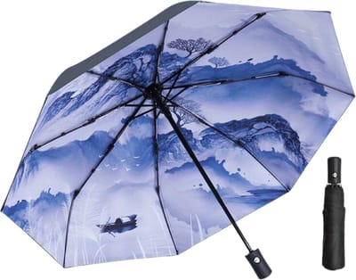 Livano Luxe Stormparaplu - Windproof Paraplu - Stormproef - Opvouwbaar - Automatisch Uitklapbaar - Umbrella - Mountain