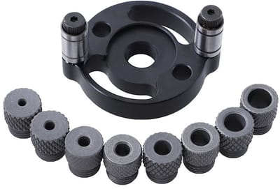 Dailygoods- Boorgids Precisie - 8 Gaten - Aluminium Legering - Verticale Boorgids - Houtbewerking - Drilling Tools - Duurzaam en Sterk - Boorgidsysteem