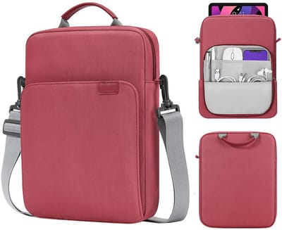Somstyle Tas met Tablethoes Geschikt voor 9-11 Inch Tablets - Draagtas met Schouderriem - Rood