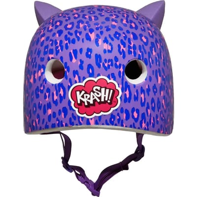 Kinderfietshelm Cpreme Leopard Kitty Purple