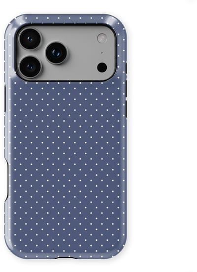 Micro Dots Tough Hoesje geschikt voor iPhone 17 Pro | Geschikt Voor Mag | Stippen Motief Backcover geschikt voor iPhone 17 Pro Indigo Spark