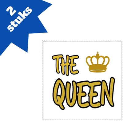 Akyol - the queen brillendoekjes - Koningin - een koningin - verjaardagscadeau - kroontje - kado - gift - geschenk - 17,8 bij 17,8 cm - 2 stuks