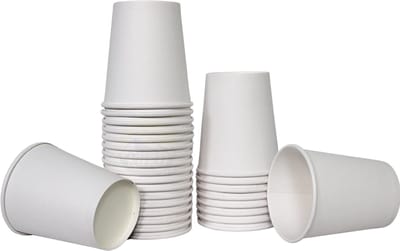 KURTT 200x Koffiebekers to go wit (extra stevig) - Koffiebeker karton - 7.5oz/180ml - drinkbekers, wegwerpbekers, papierenbeker