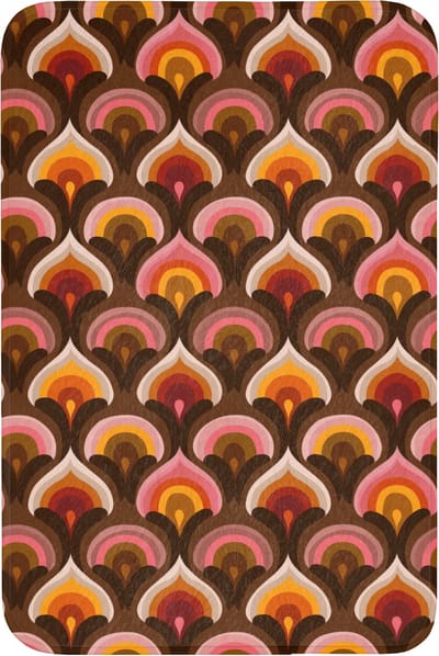 Badmat 60x90 cm - Antislip - Patroon - Retro - Kleurrijk - Badmatten voor badkamer - Badkamermat - Douchemat - Badkamer mat