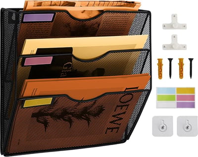 Goodivery ® Multifunctionele Wandorganiser met Drie Vakken voor Documenten en Tijdschriften