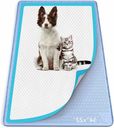 Honden Pee Pad Houder, 34" x 22" Lekvrije Silicone Mat met Hoge Randen, Ideaal voor Puppy, Kat en Konijn, Bescherming van de Vloer en Training Pads