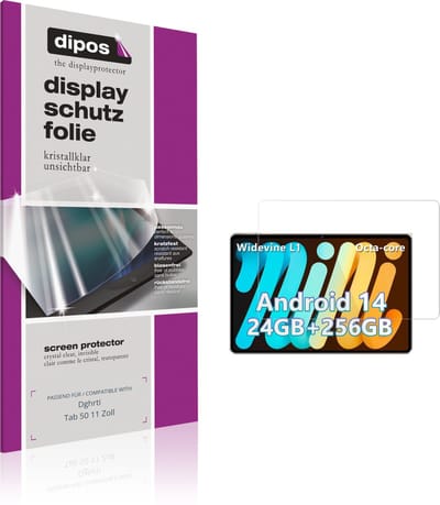 dipos – 2x Beschermfolie geschikt voor Dghrti Tab 50 11 Zoll | Krasbestendige & heldere Screenprotector Ultra-Thin
