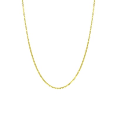 Lucardi Dames plated Ketting venetiaans - Echt Zilver - Ketting - Cadeau - 38 cm - Goudkleurig